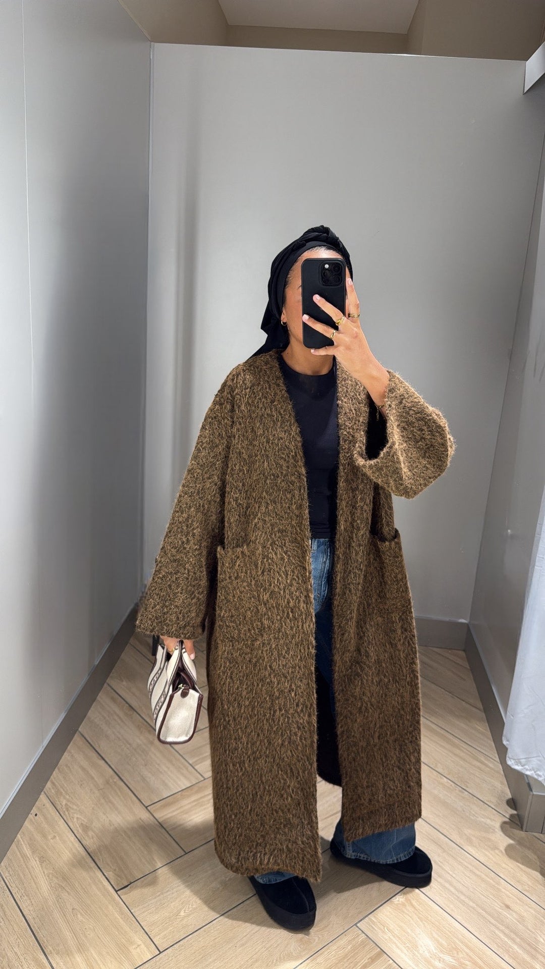 Manteau gilet marron