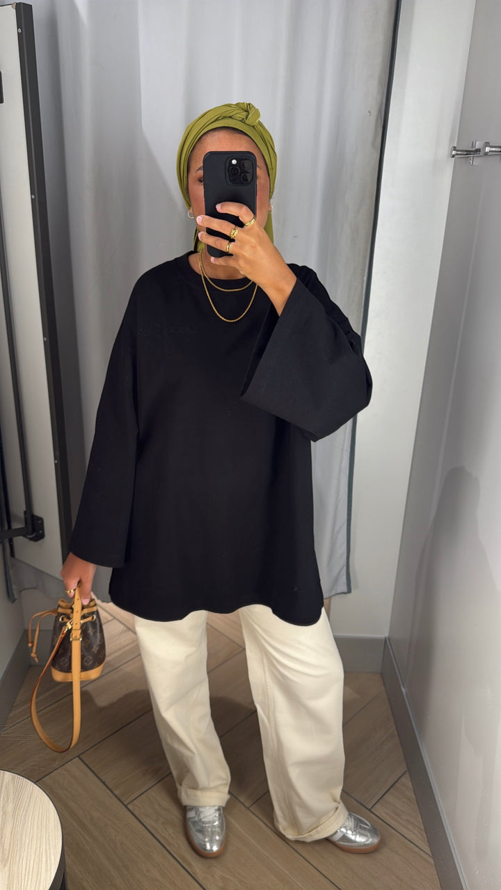 T-SHIRT CLICK AND SHOPP NOIR