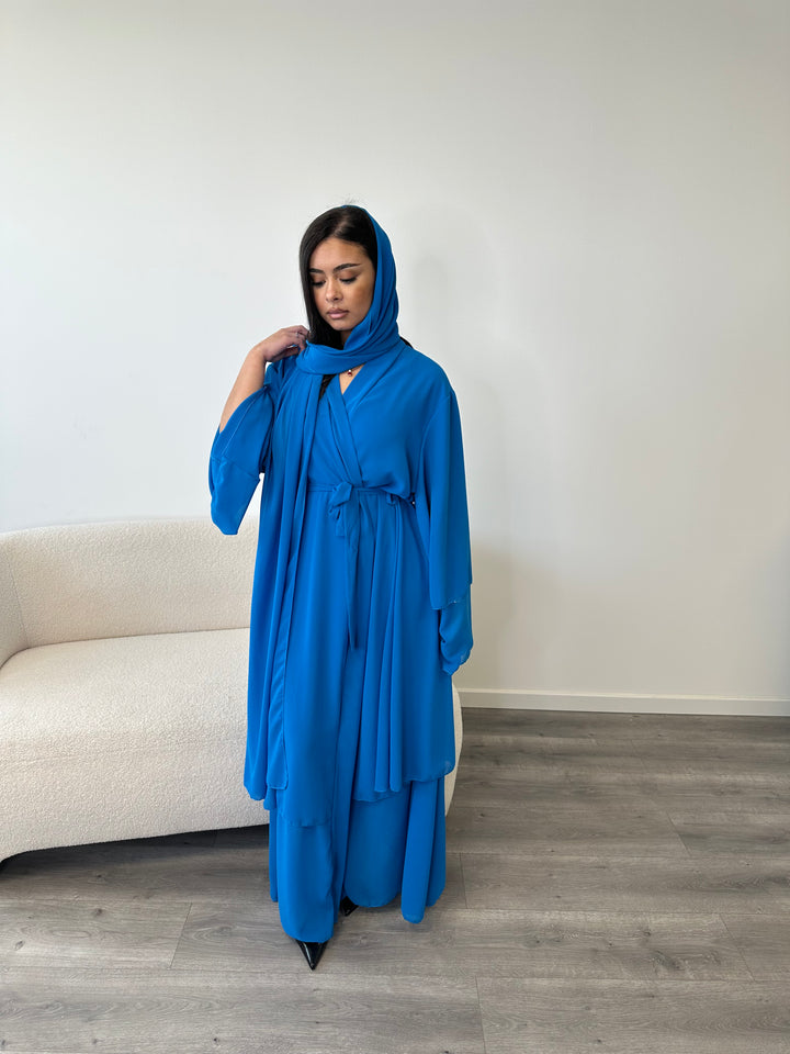 Abaya Émirats Bleu