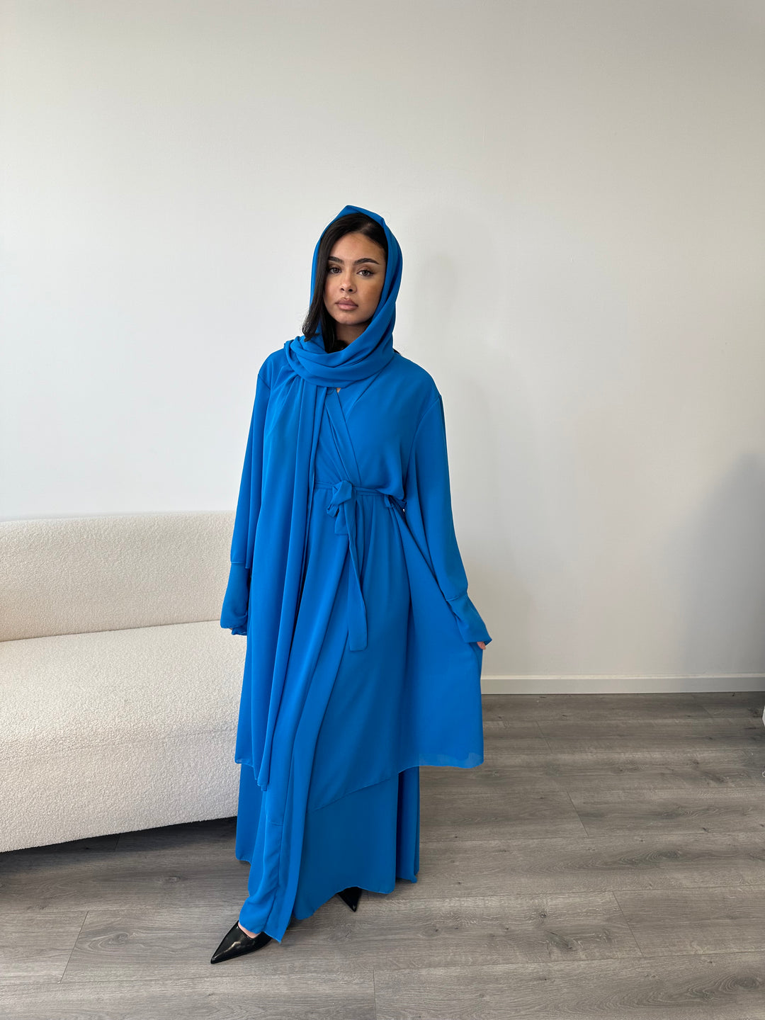 Abaya Émirats Bleu