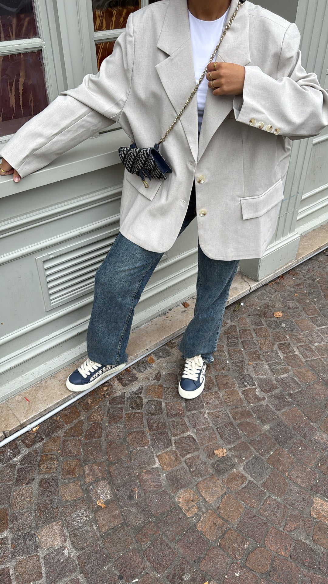 Blazer oversize beige