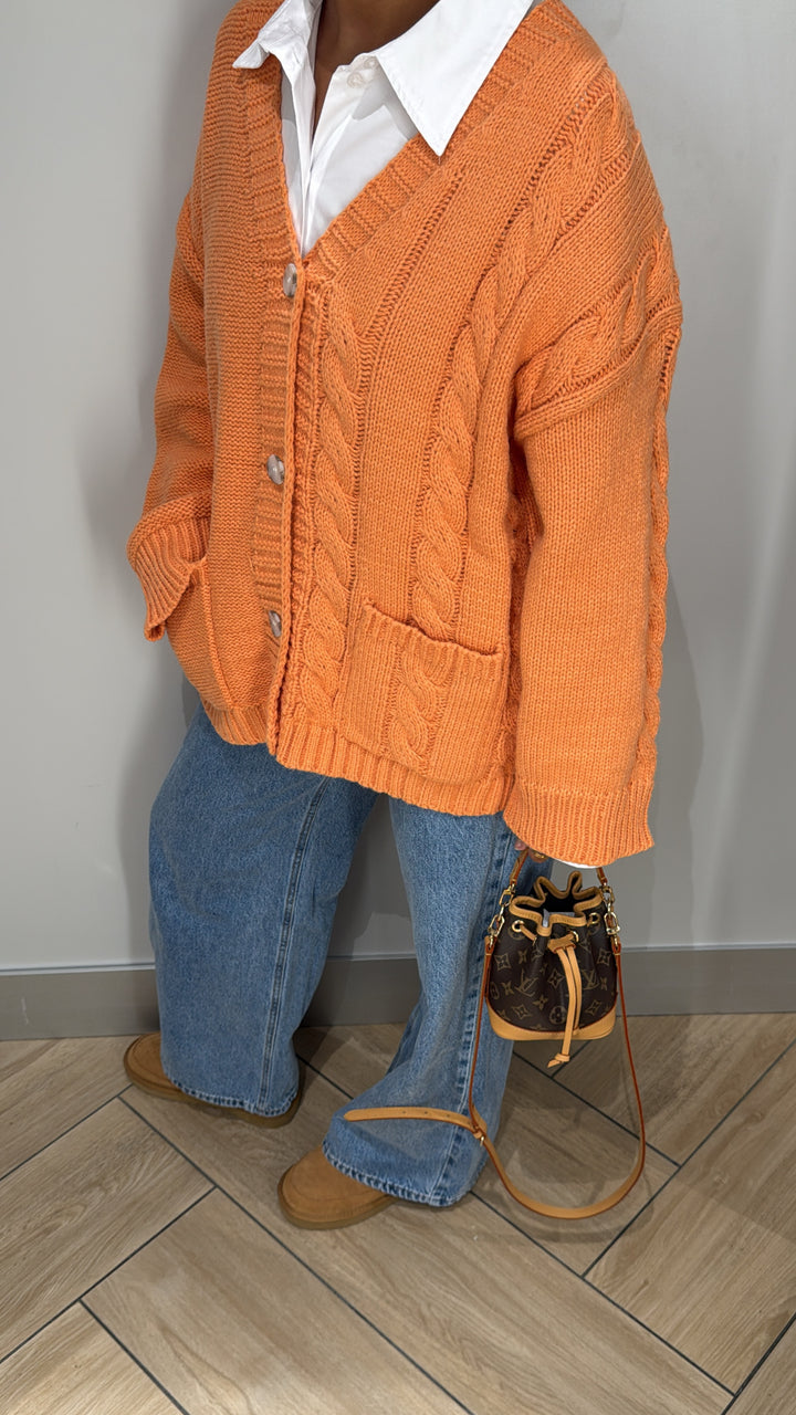 Cardigan orange