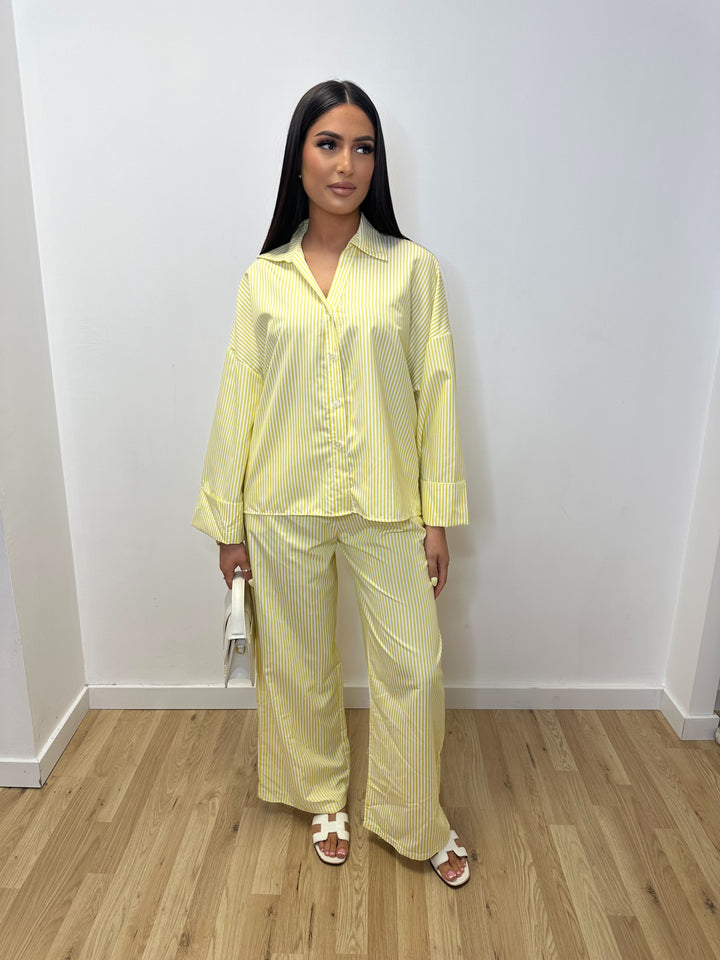 Ensemble chemise jaune