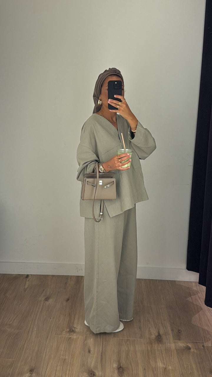 Ensemble chemise en coton