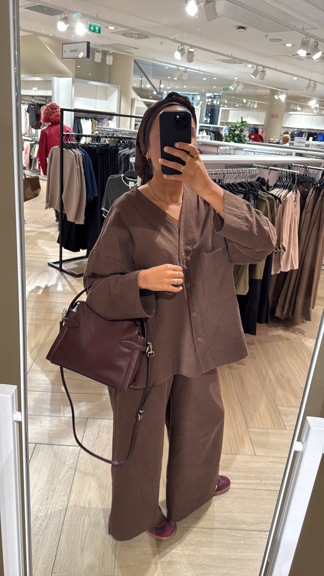 Ensemble cotton marron