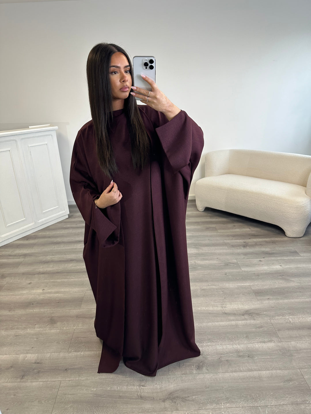 Ensemble Kimono Lin Bordeaux