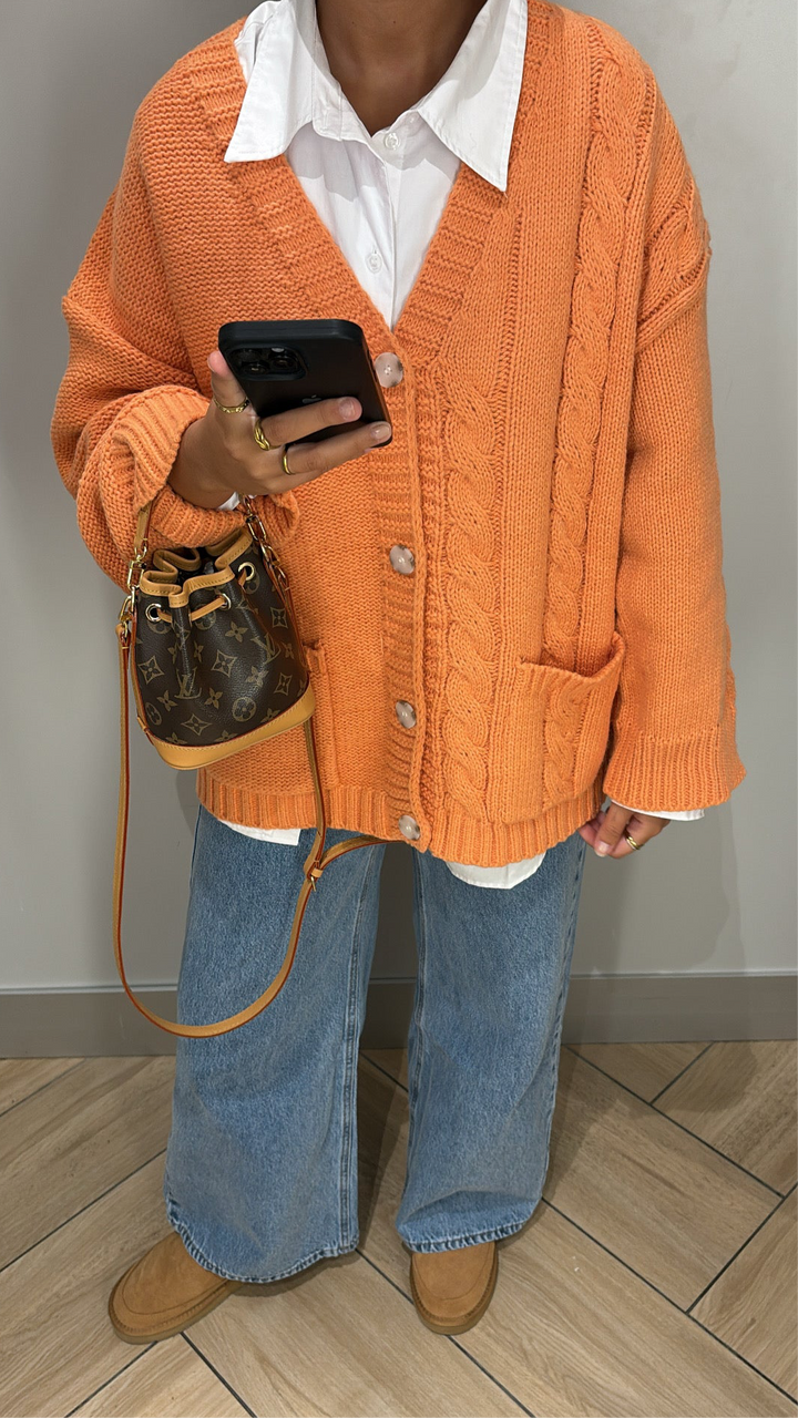 Cardigan orange