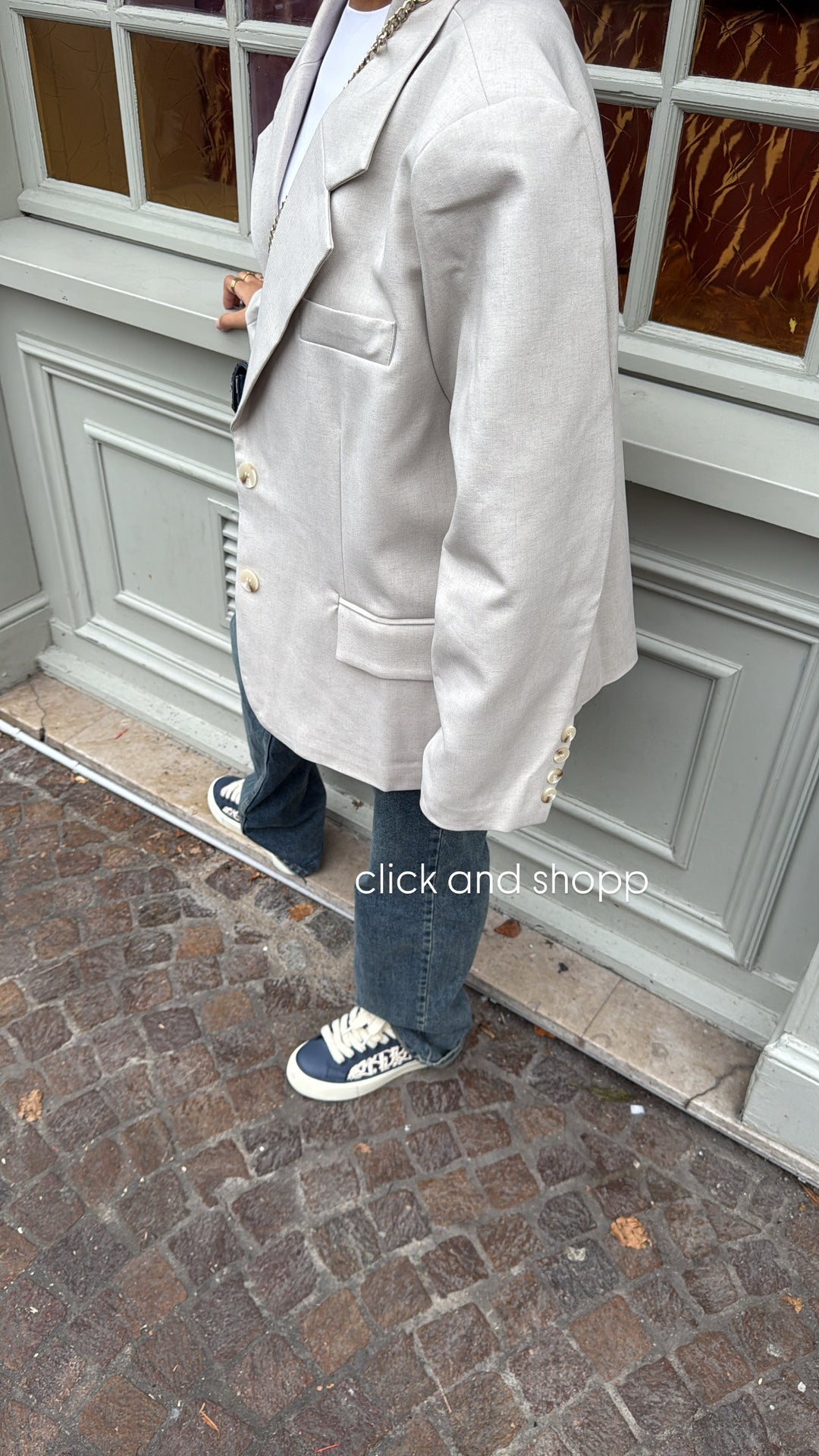 Blazer oversize beige