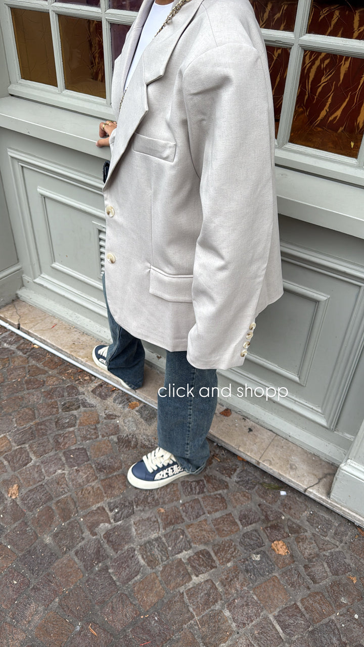 Blazer oversize beige