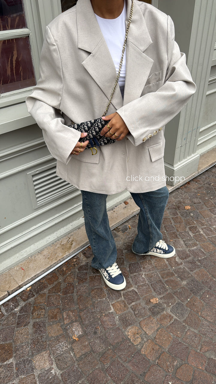 Blazer oversize beige