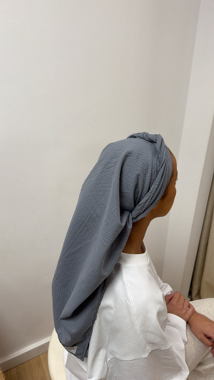 Carré en coton à points gris – édition limitée