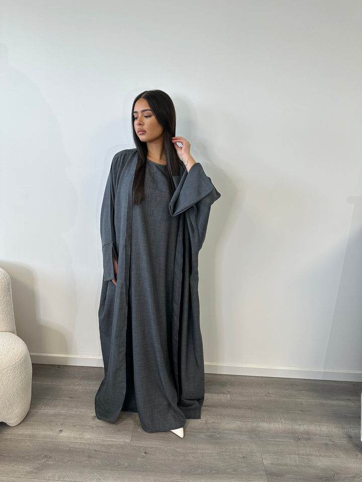 Ensemble Kimono Lin Gris