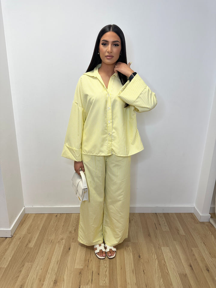 Ensemble chemise jaune