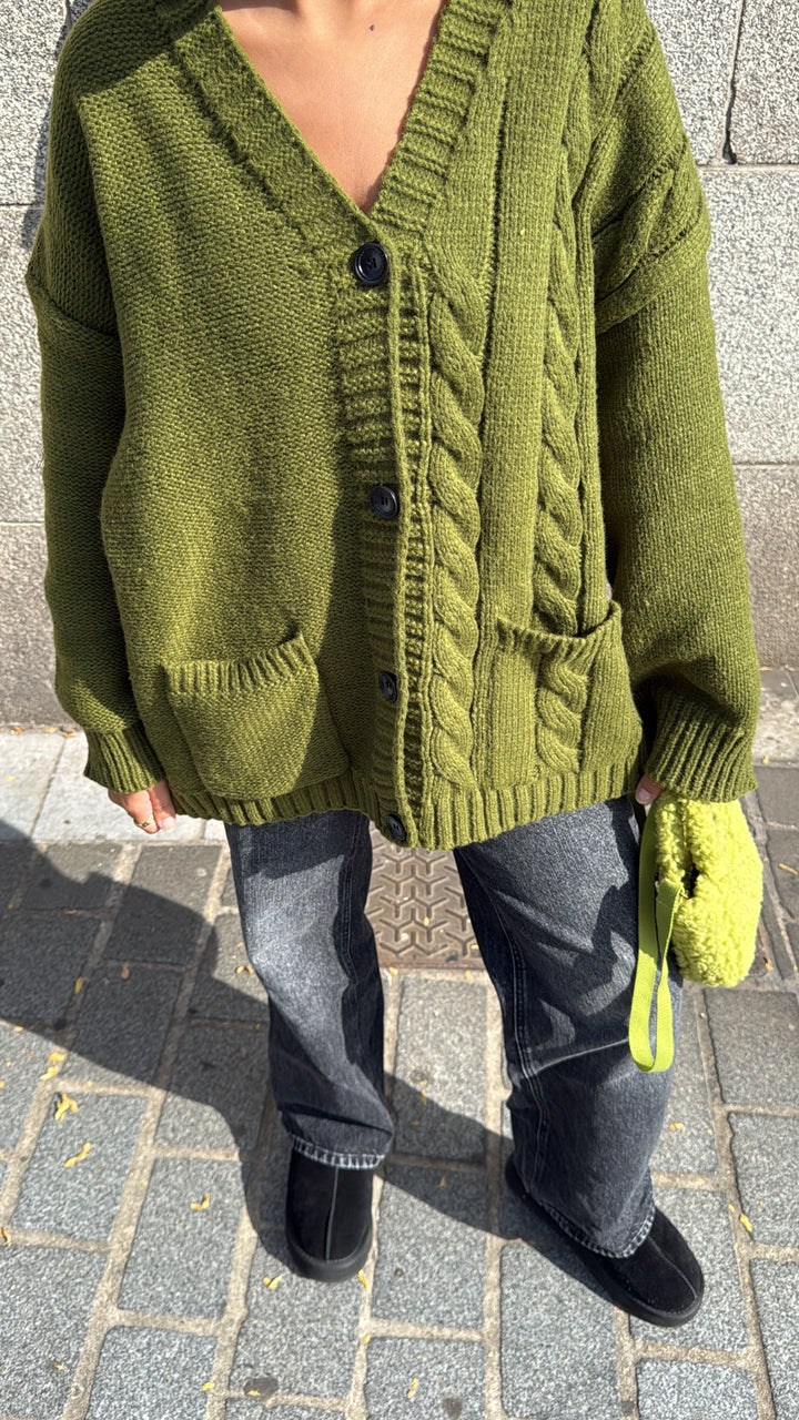 Cardigan vert