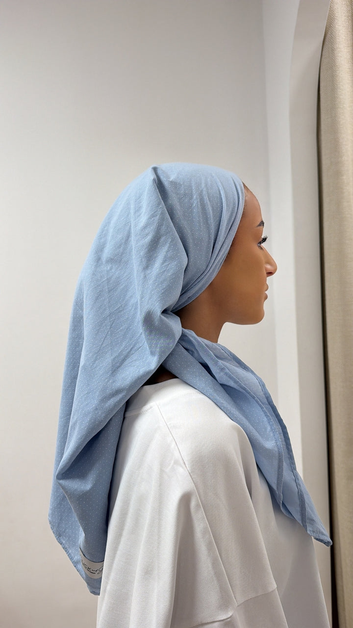 Carré en coton pois bleu édition limité