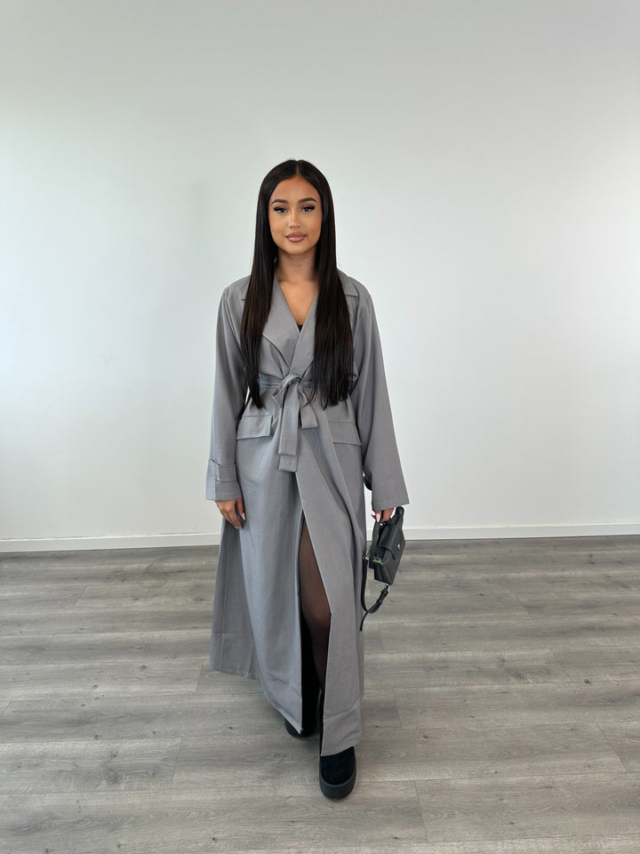 Trench robe gris