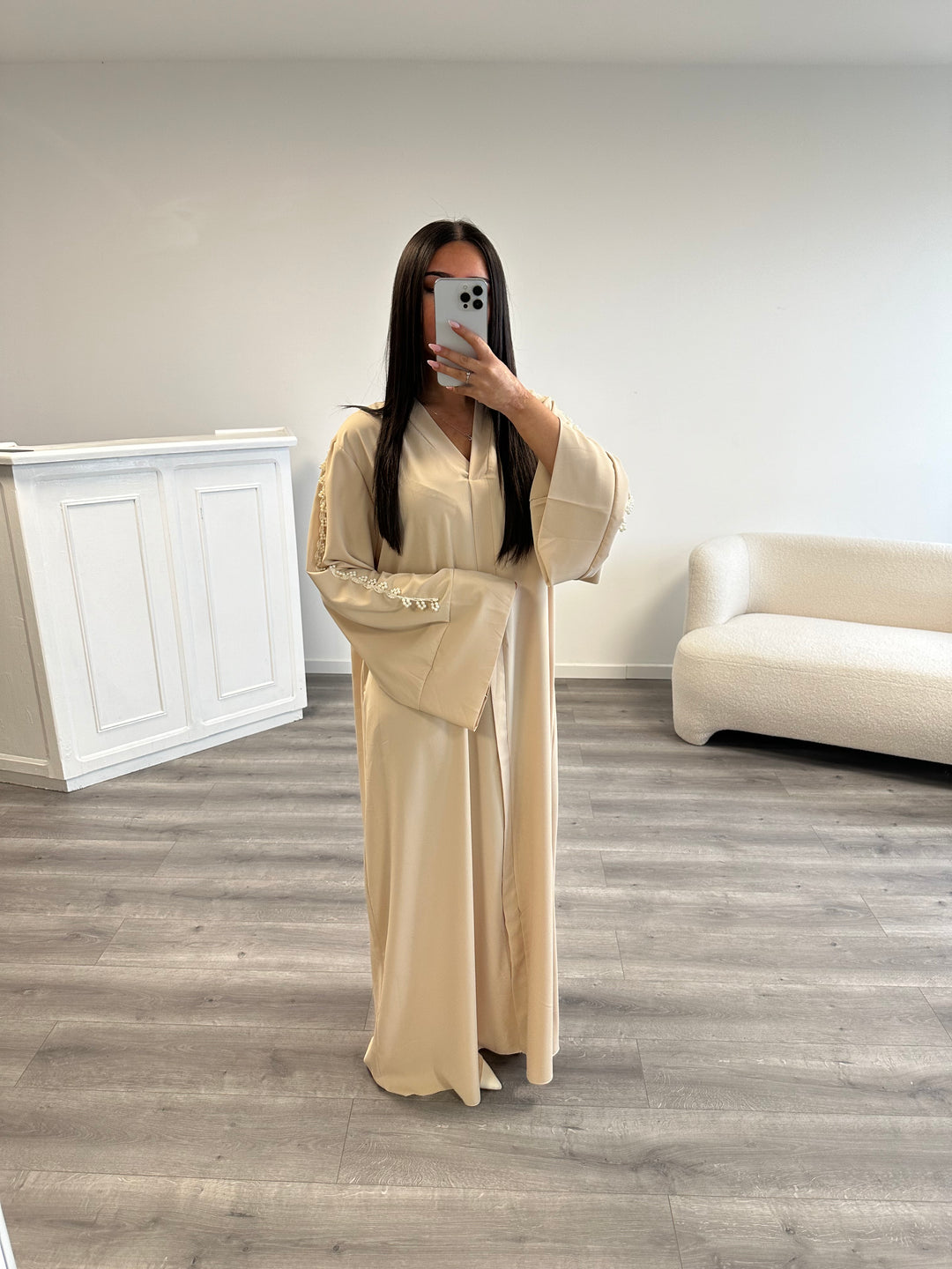 Abaya Perle Beige