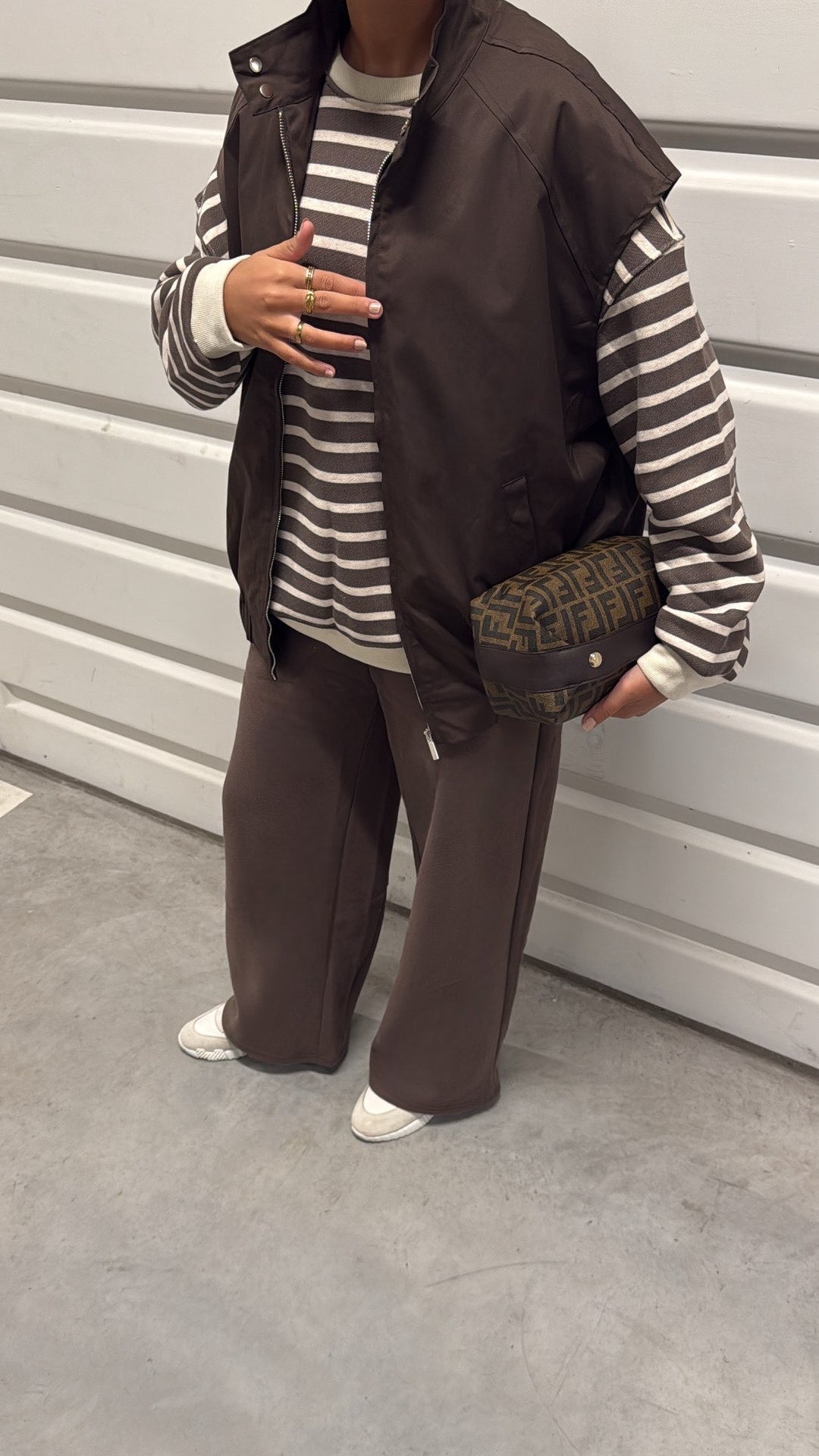 Veste sans manche marron