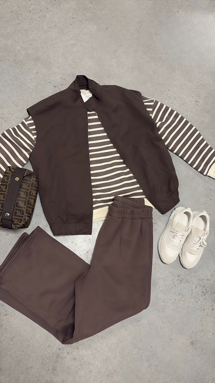 Veste sans manche marron